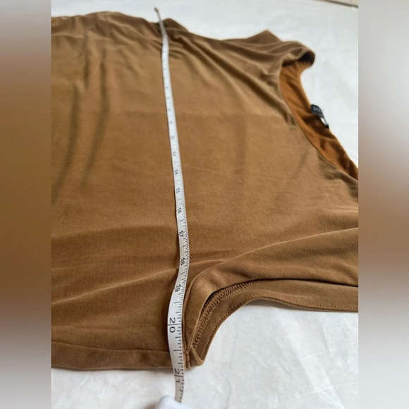 Universal Standard Rachel Ruched Midi Dress Caramel Brown Sleeveless Size 14/16 - Picture 10 of 13